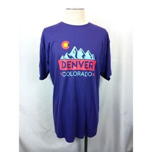 NWT Denver Colorado T-Shirt XL Purple 5280 Mountain Graphic Souvenir Tee M&O